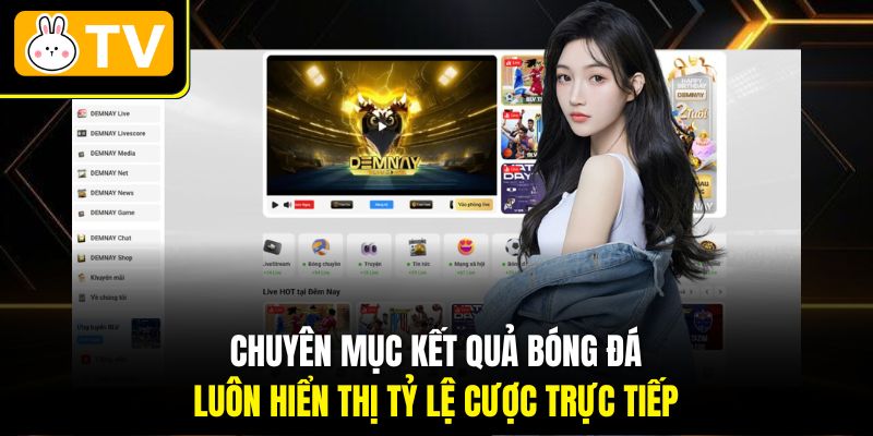 Chuyên mục Kết quả bóng đá luôn hiển thị tỷ lệ cược trực tiếp